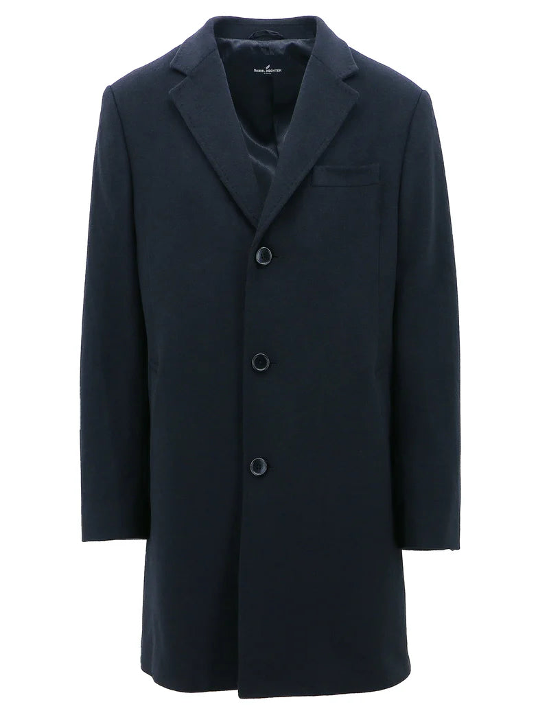 Weekend Savings Spectacular Daniel Hechter Ducati Wool Blend Overcoat - Navy