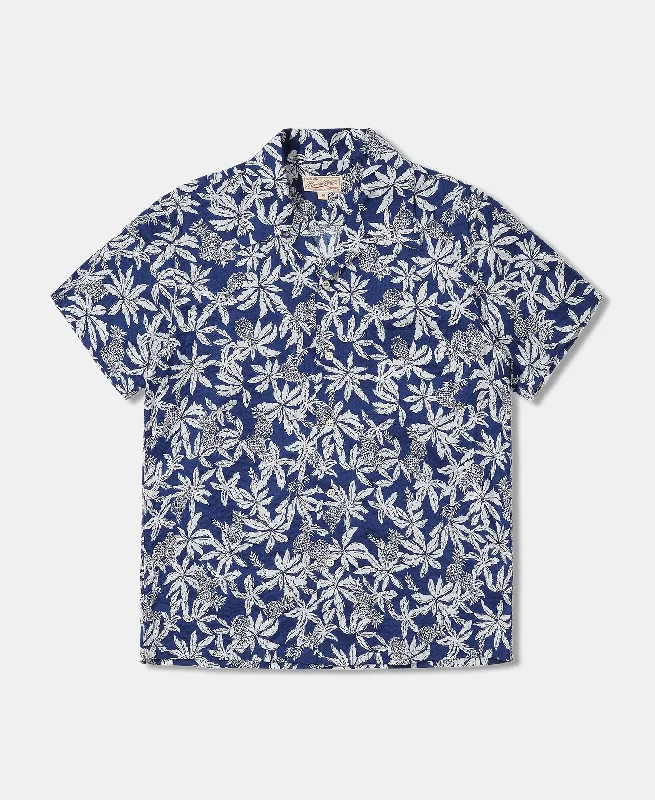 Stock Up Tropical Palm & Pineapple Aloha Shirt