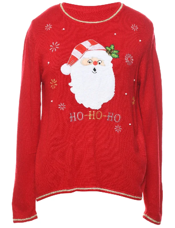 Weekend Discounts to Grab Santa Claus Christmas Jumper - L