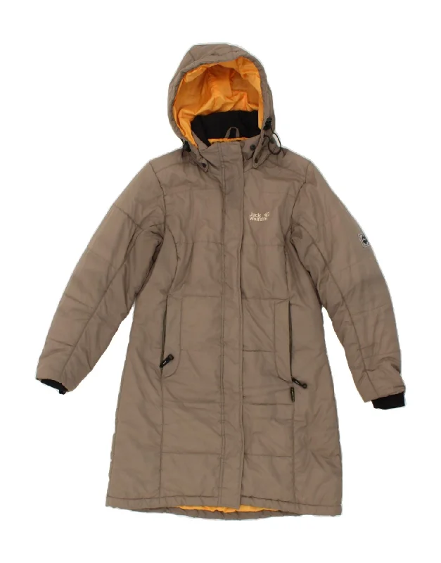 Weekend Specials to Delight JACK WOLFSKIN Womens Hooded Padded Coat UK 10 Small Grey Polyester Weekend Specials to Delight JACK WOLFSKIN Womens Hooded Padded Coat UK 10 Small Grey Polyester