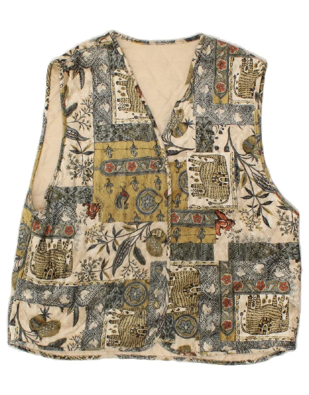 Weekend Deals That Spark VINTAGE Womens Gilet UK 16 Large Multicoloured Patchwork