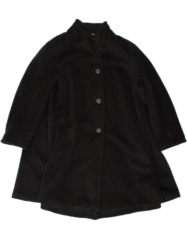 Quick Sale MAX MARA Womens Oversized Overcoat UK 12 Medium Black Wool