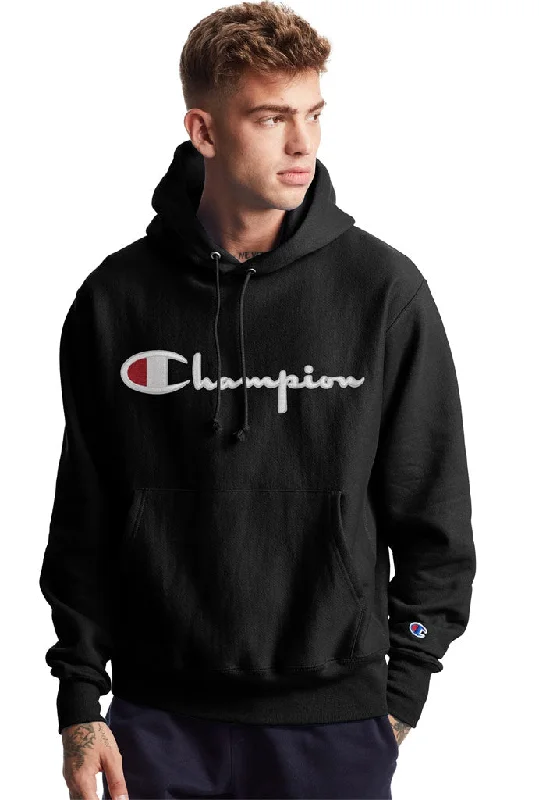Weekend Price Cuts Galore Champion Reverse Weave Hoodie, Vintage Script Logo