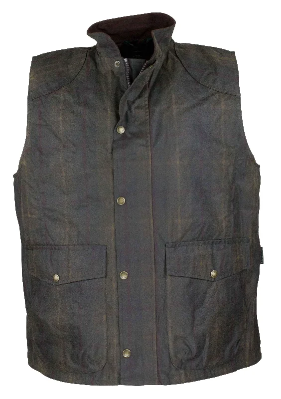 Mega Discount W175 - Men's Tartan Wax Chelsea Gilet - HONEY