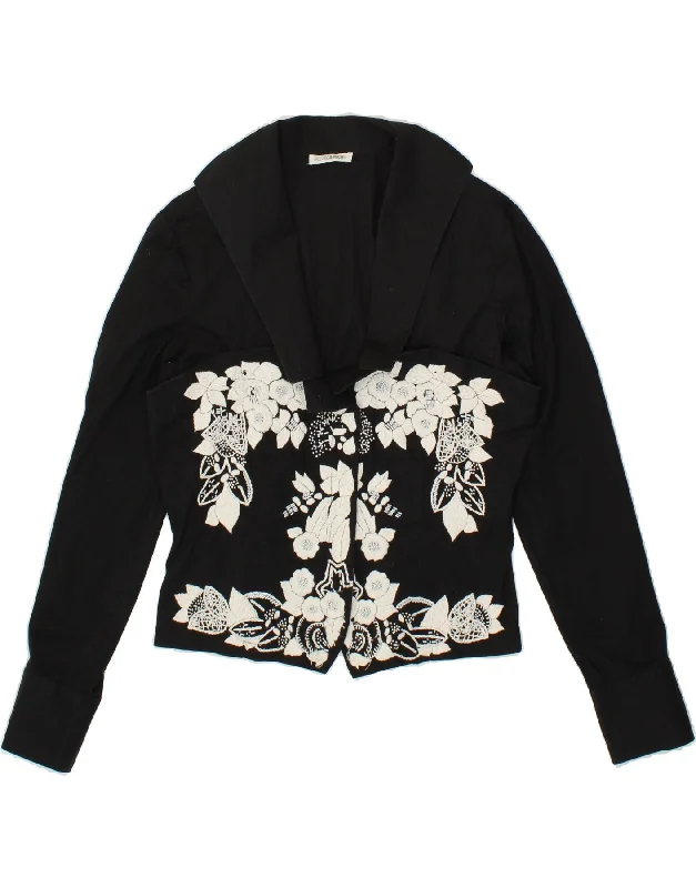 Weekend Specials You Can't Miss NARACAMICIE Womens Blazer Jacket UK 14 Medium Black Floral Cotton Weekend Specials You Can't Miss NARACAMICIE Womens Blazer Jacket UK 14 Medium Black Floral Cotton