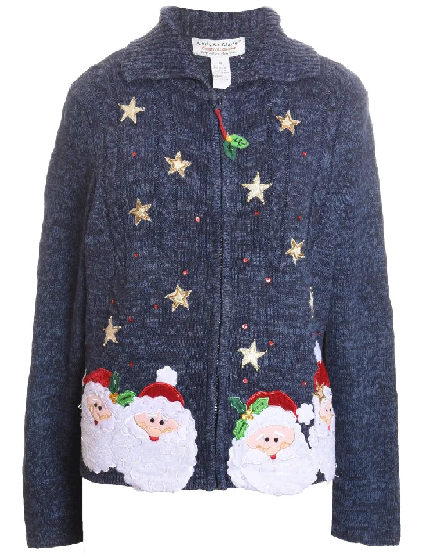 Weekend Deals That Spark Santa Claus Christmas Cardigan - XL