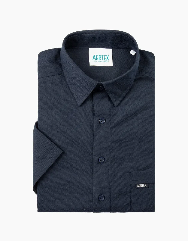 Weekend Offers That Delight Aertex Taunton Navy Short Sleeve Polo Shirt