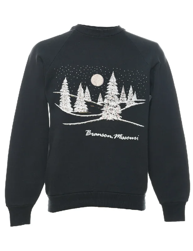 Year-End Clearance Snowfall Design Christmas Sweatshirt - M