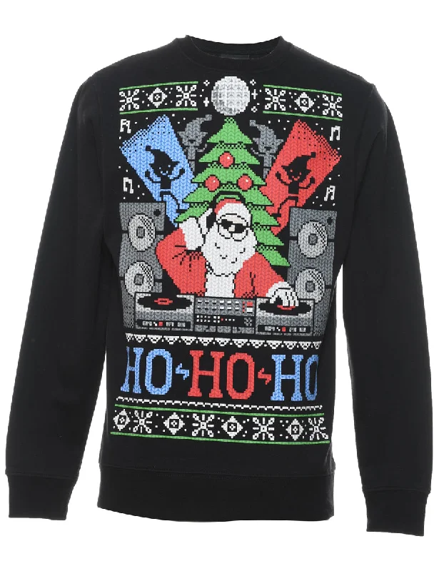 Weekend Shopping Bliss Santa Claus Christmas Sweatshirt - S