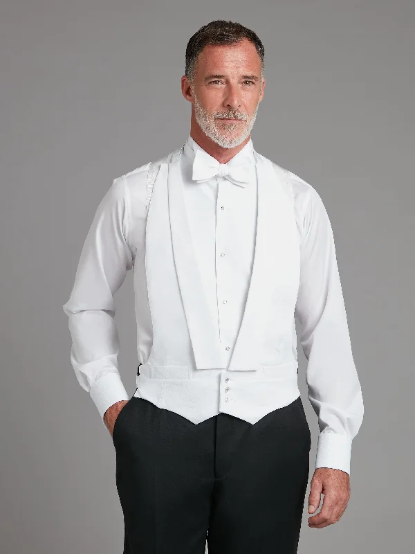 Weekend Discounts to Enjoy Marcella Waistcoat, Backless - White