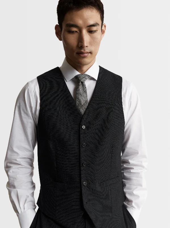 Epic Value Ronnie Italian Luxury Slim Charcoal Waistcoat