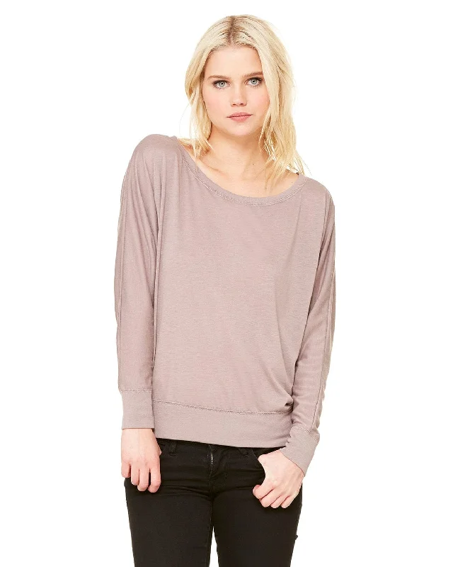 Major Deal Bella+Canvas Ladies Long Sleeve Off The Shoulder Top | Pebble