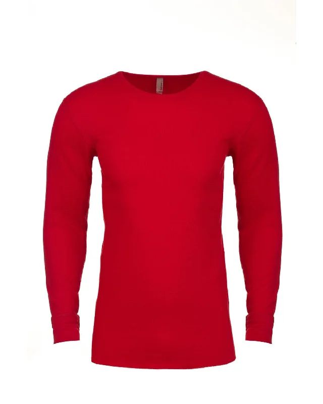 Weekend Offers That Delight Next Level Mens Blended Thermal Tee | Red