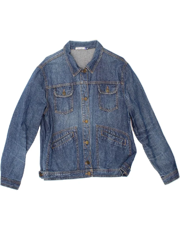 Time-Sensitive VINTAGE Womens Denim Jacket UK 18 XL Blue Cotton