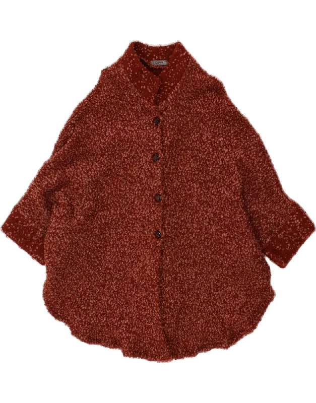 Lowest Price VINTAGE Womens Poncho Coat One Size Maroon