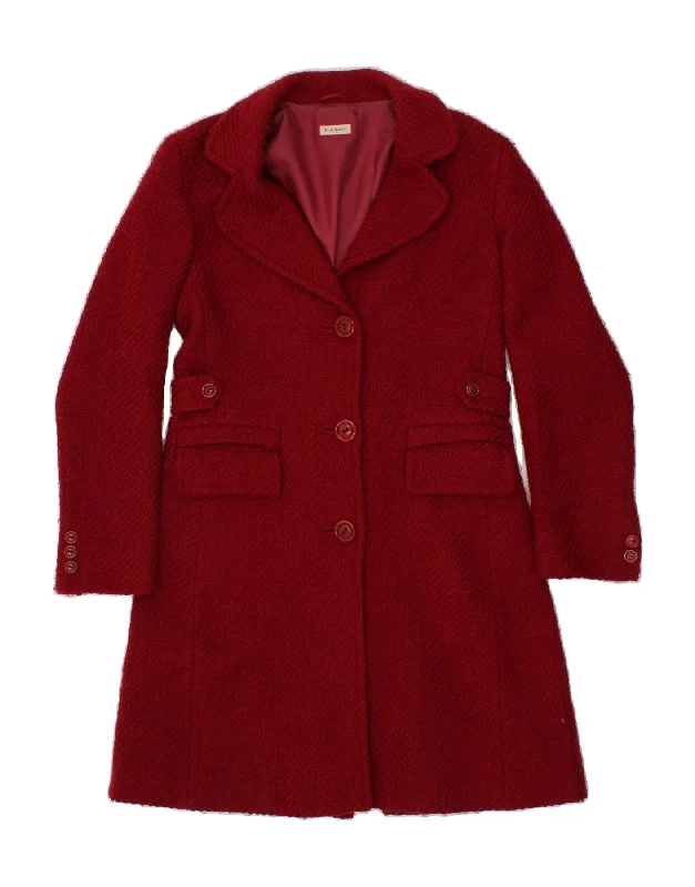 Stock Clearance MAX & CO. Womens Overcoat UK 12 Medium  Red Acrylic