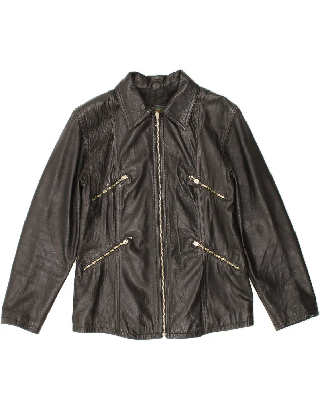 Weekend Specials to Indulge In ROBERTA FERRINI Womens Leather Jacket UK 14 Medium Black Leather Weekend Specials to Indulge In ROBERTA FERRINI Womens Leather Jacket UK 14 Medium Black Leather