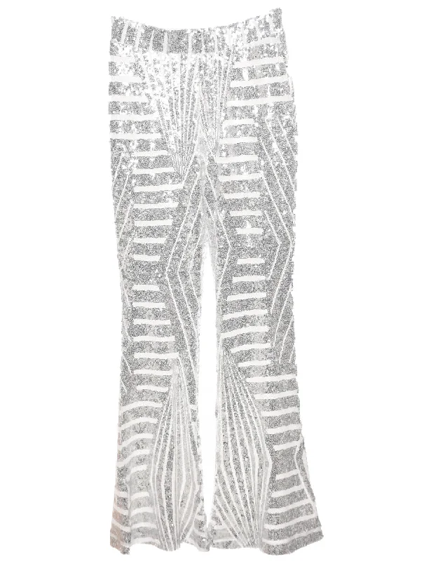Now or Never Silver Trousers - W26 L29