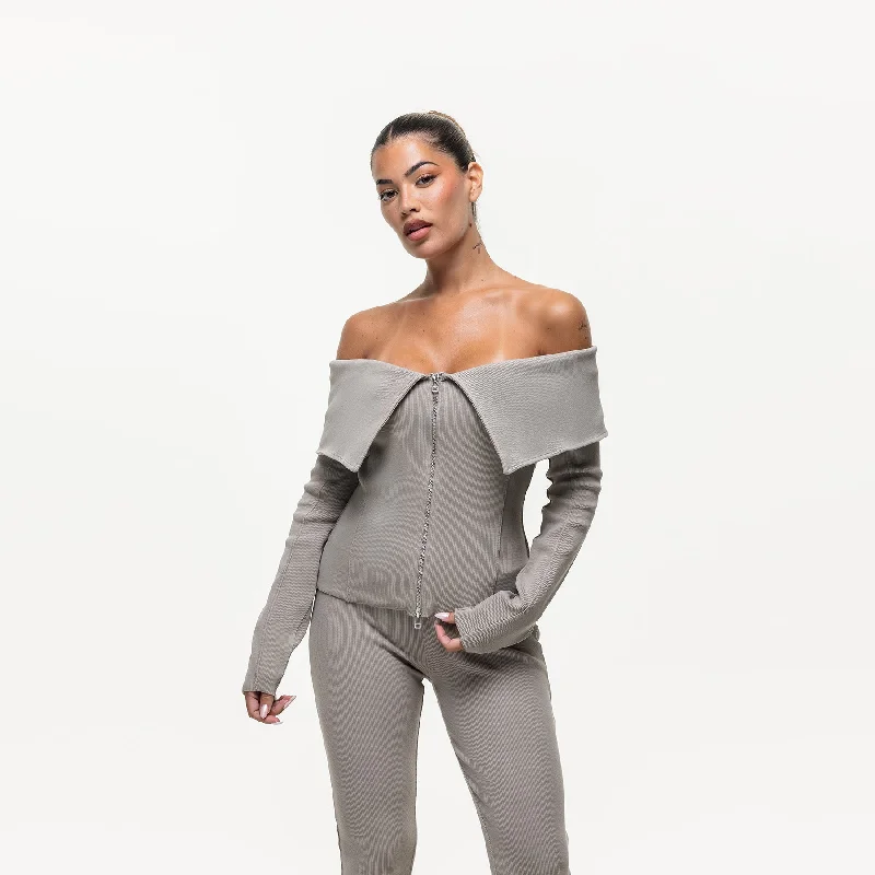 Weekend Wonders Await! Ridge Stone Off the Shoulder Long Sleeve (Final Sale)