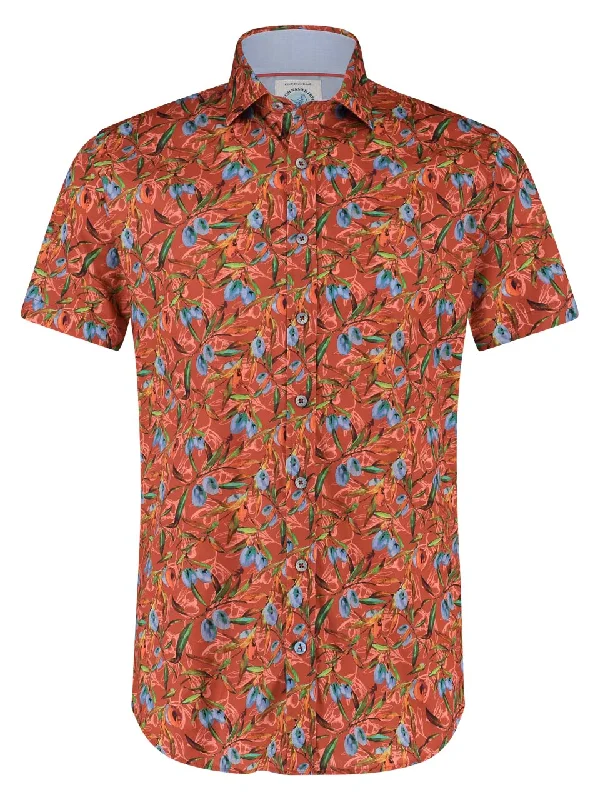 Price Slash A Fish Named Fred Olives Shirt Red