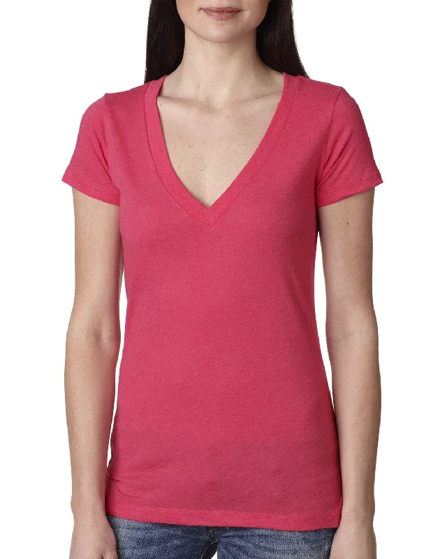 Weekend Deals That Dazzle Next Level Ladies Triblend Deep-V Tee | Vintage Sh Pink