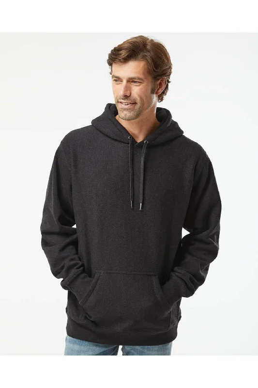 Extra Savings Independent Trading Co. Mens Legend Hooded Sweatshirt Hoodie w/ Pouch Pocket - Heather Charcoal Grey Extra Savings Independent Trading Co. Mens Legend Hooded Sweatshirt Hoodie w/ Pouch Pocket - Heather Charcoal Grey