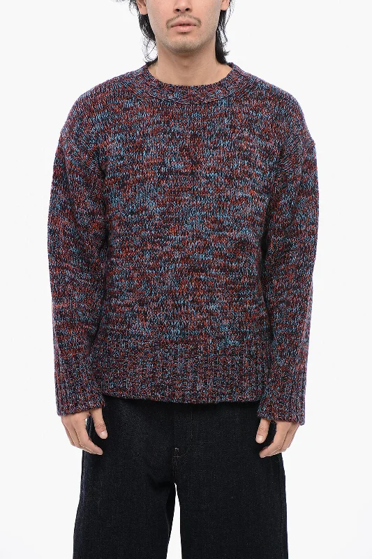 Weekend Deals That Dazzle Jil Sander Crewneck Wool Chunky Melange Sweater