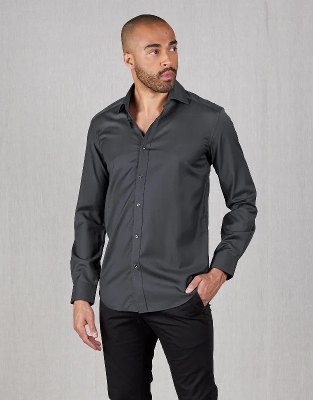 Hurry Up McCahon Black Merino Wool Shirt