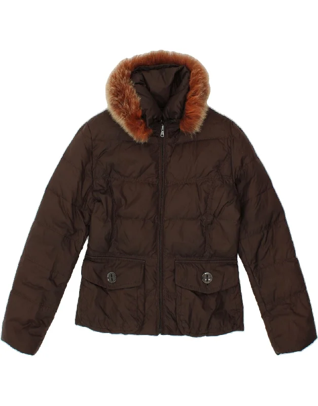 Celebrate the Weekend with Discounts SUPERGA Womens Padded Jacket UK 10 Small Brown Polyester Celebrate the Weekend with Discounts SUPERGA Womens Padded Jacket UK 10 Small Brown Polyester