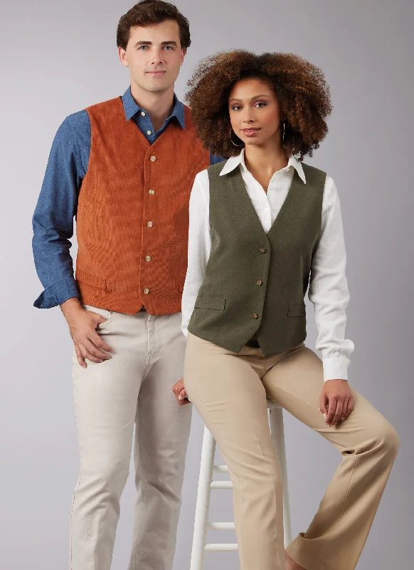 Weekend Deals You Can't Resist McCalls His & Hers Lined Vests/Waistcoats M8442