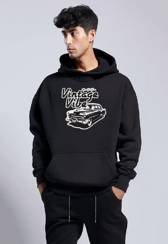 Shop the Weekend Away MOA52 Hoodie ScubaLux Pria Pria "vintage vibe mobil" hitam