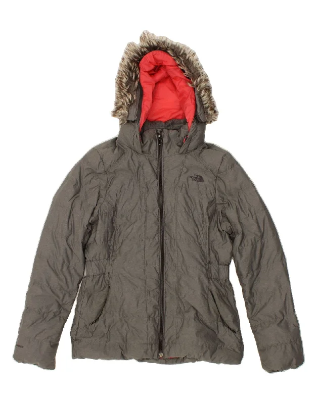 Weekend Savings Spectacular THE NORTH FACE Womens Hooded Padded Jacket UK 10 Small Grey Nylon Weekend Savings Spectacular THE NORTH FACE Womens Hooded Padded Jacket UK 10 Small Grey Nylon