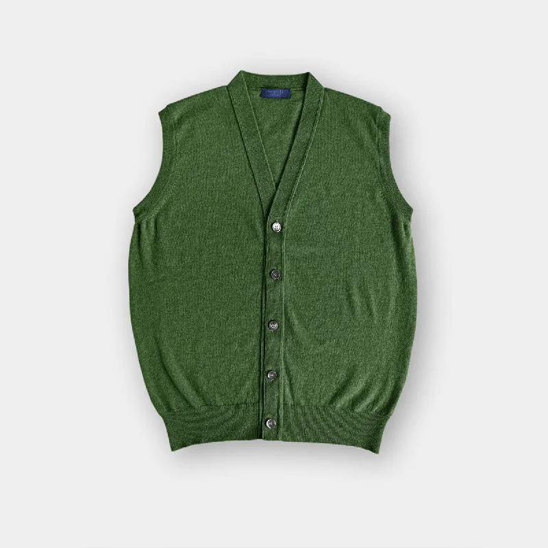 Deal of the Day Green Cashmere Waistcoat