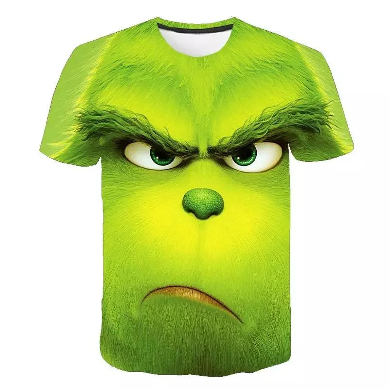 Crazy Savings The Grinch 3D T-Shirt Men's Round Neck Short Sleeve