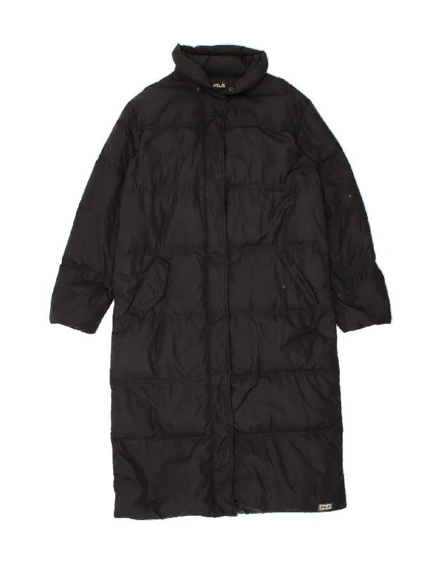 Weekend Offers You Can't Ignore FILA Womens Padded Coat IT 46 Large Black Polyamide