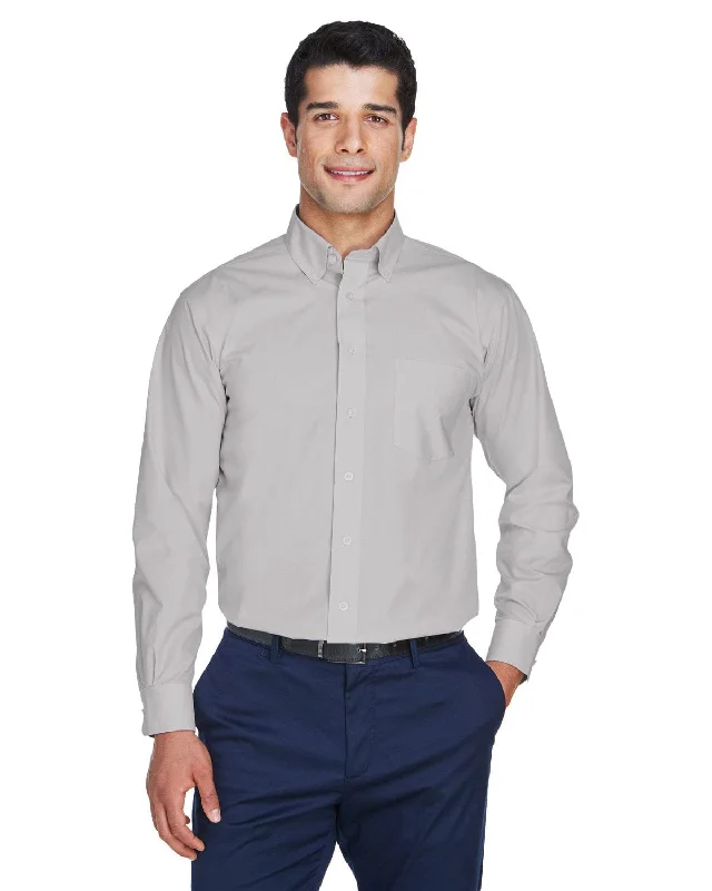 Extra Discount Devon & Jones Crown Woven Collection Solid Broadcloth Shirt | Silver