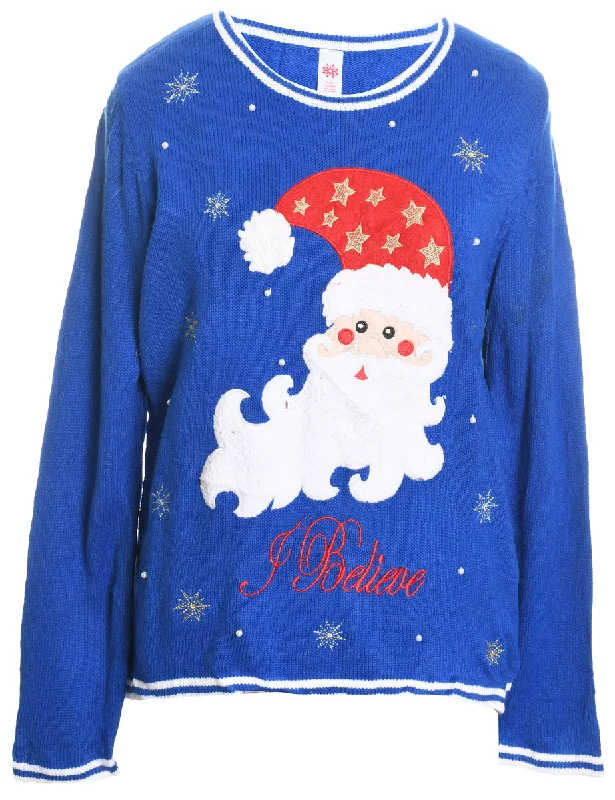 Clearance Sale Santa Claus Christmas Jumper - L