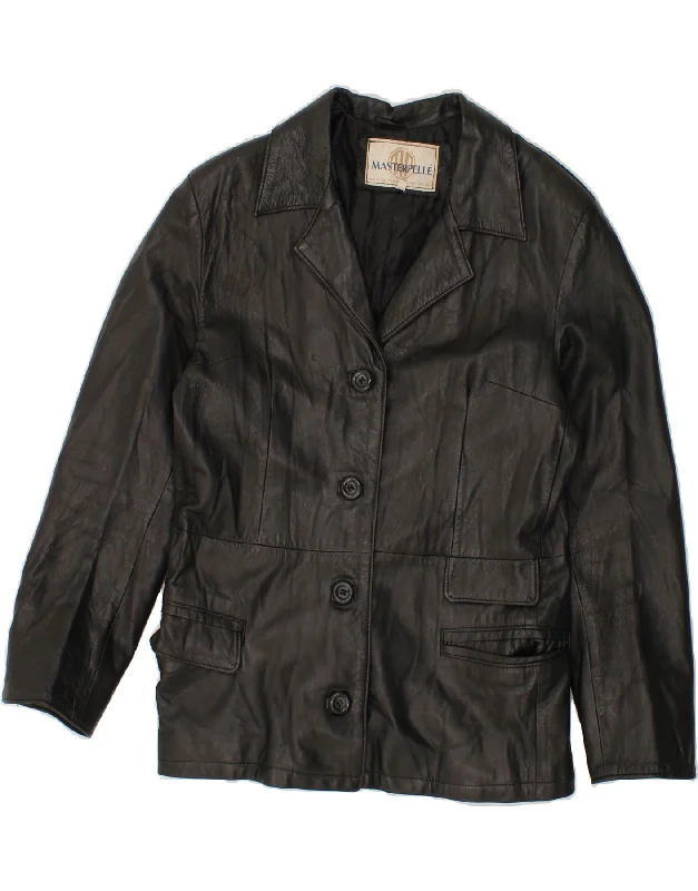 Daily Special MASTERPELLE Womens Leather Jacket IT 48 XL Black Leather