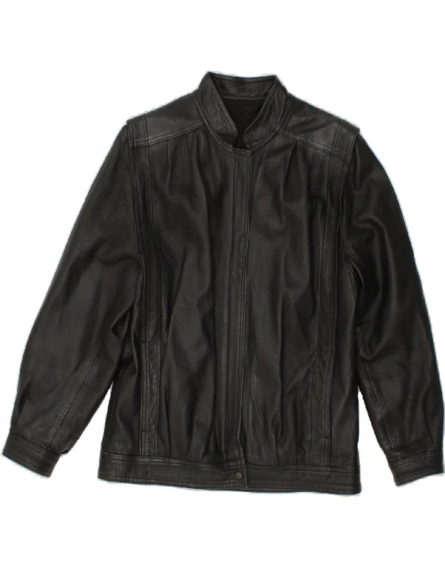 Huge Savings CREATION Womens Leather Jacket EU 38 Medium Black Leather