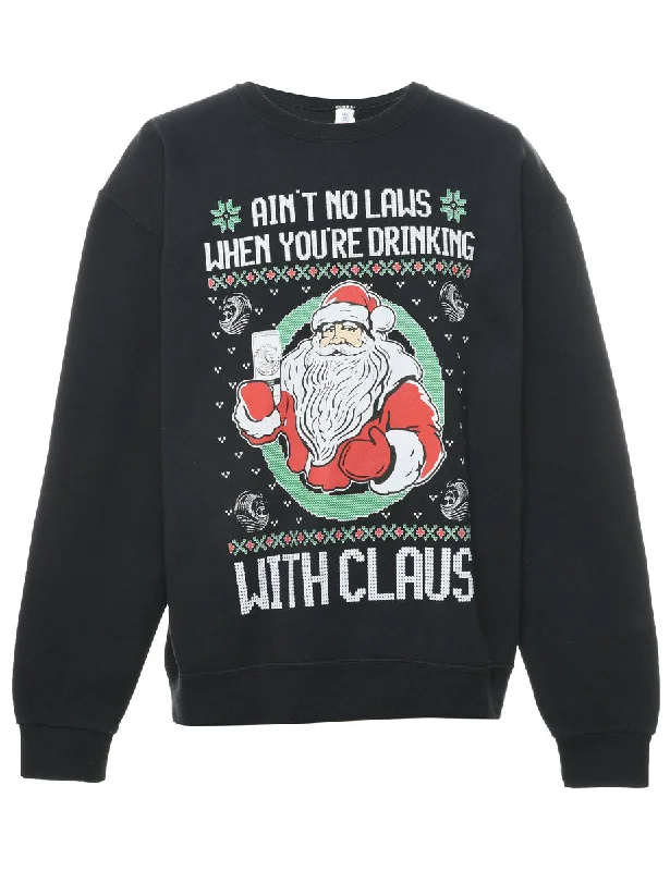 Weekend Sale: Don't Miss Out Santa Claus Christmas Sweatshirt - M