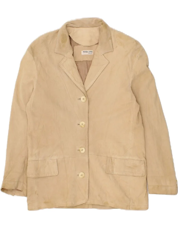Unwind with Weekend Discounts VINTAGE Womens 4 Button Suede Blazer Jacket UK 10 Small Beige Unwind with Weekend Discounts VINTAGE Womens 4 Button Suede Blazer Jacket UK 10 Small Beige