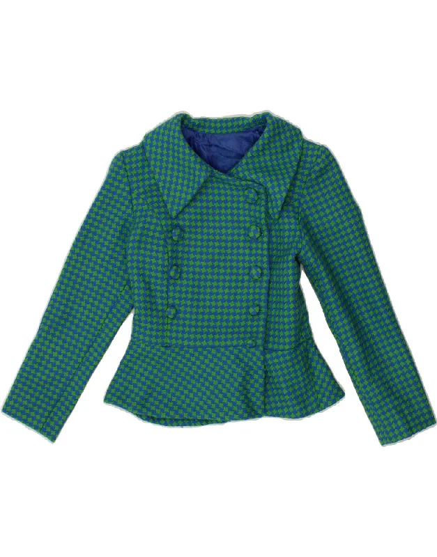 Take Action VINTAGE Womens Overcoat UK 6 XS Green