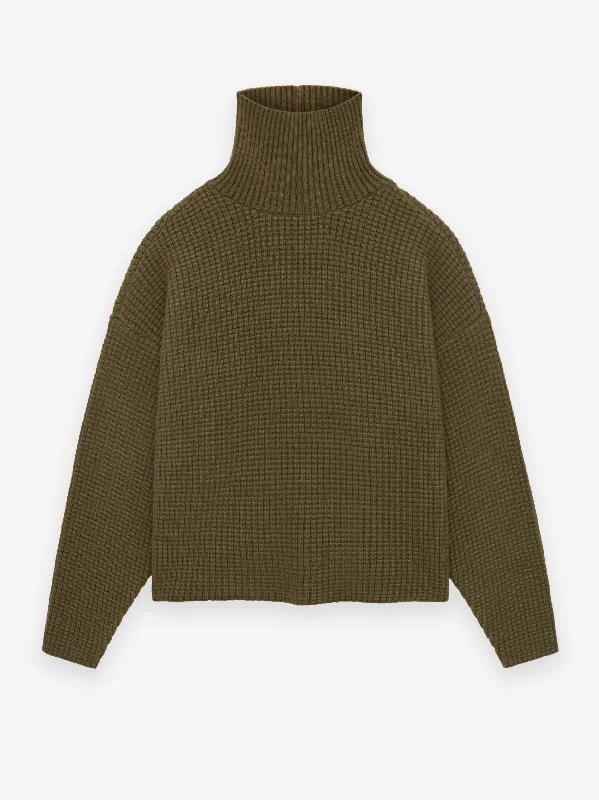 Weekend Discounts to Grab Heavy Waffle Turtleneck