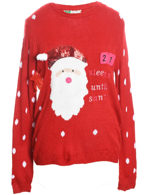 Low Cost Santa Claus Christmas Jumper - M