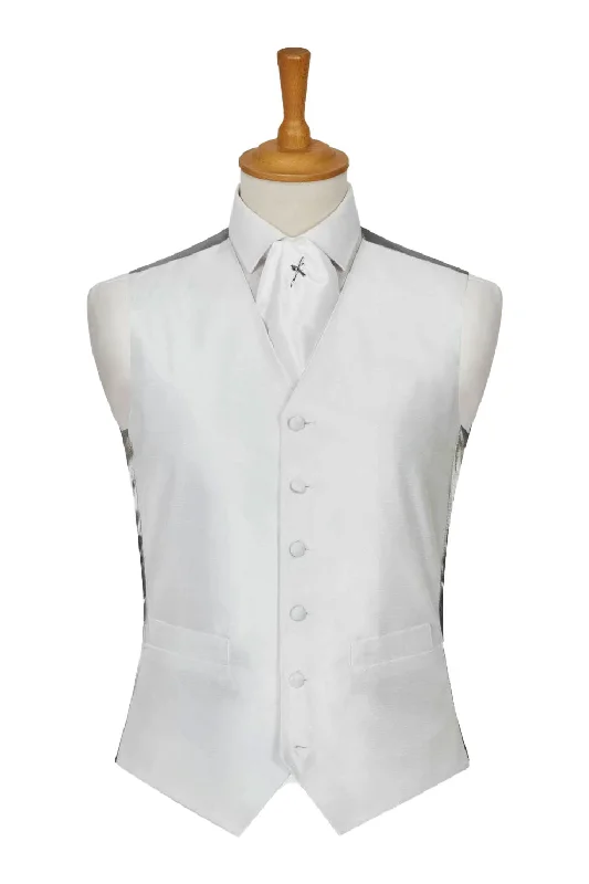 Super Savings White Wedding Waistcoat - Brand New