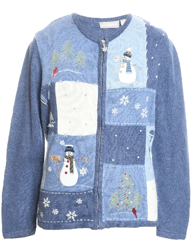 Weekend Specials to Snag Snowman Christmas Cardigan - M