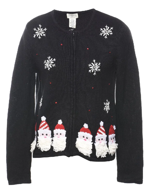 Weekend Bargains to Sizzle Santa Claus Christmas Cardigan - S
