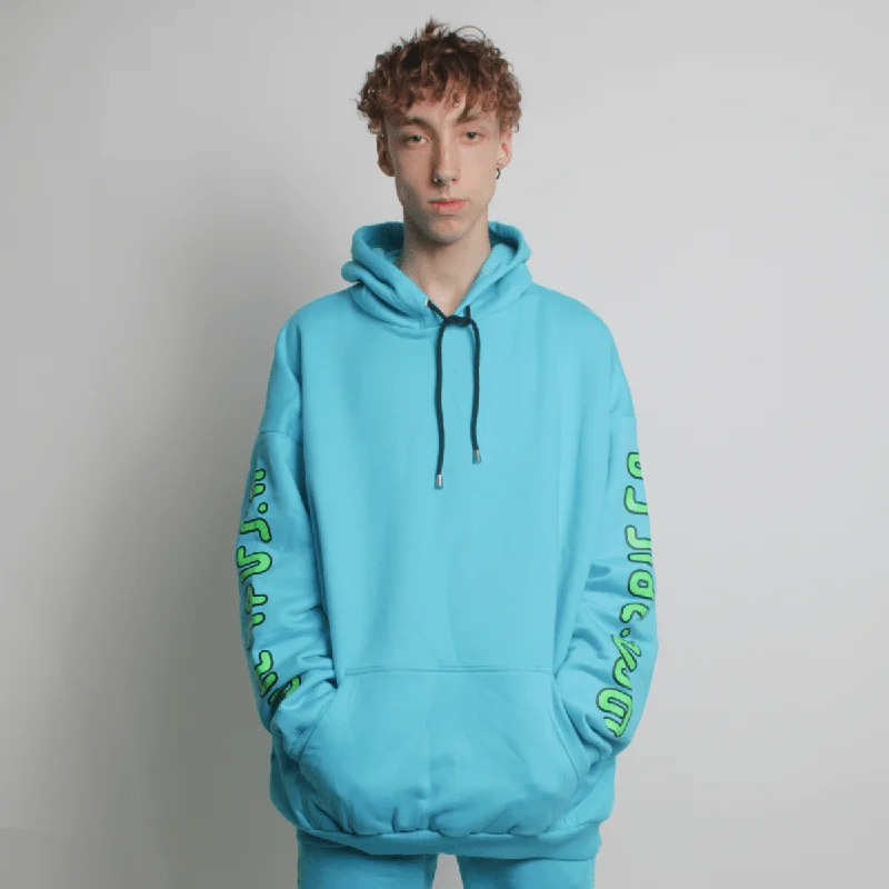 Weekend Specials to Savor INVASION OVERSIZED HOODIE TURQUOISE