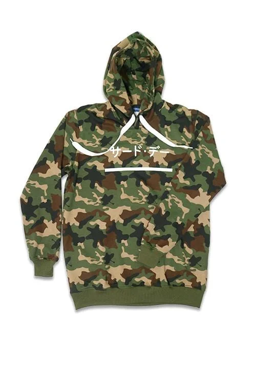 Early Bird Third Day MO134F hoodies katakana underline camo gr-olv