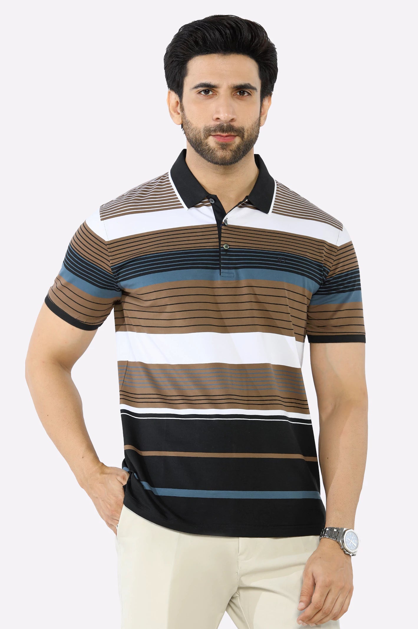 Weekend Offers That Dazzle Brown Yarn Dyed Polo